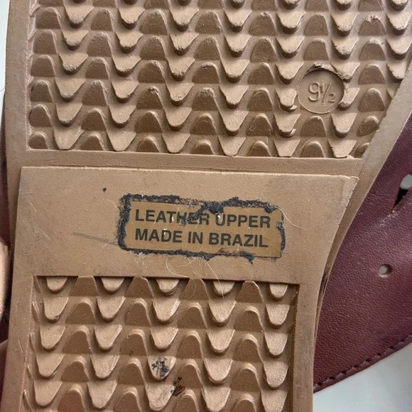 Elegant Brown genuine leather upper Slide Sandals - Picture 7 of 8